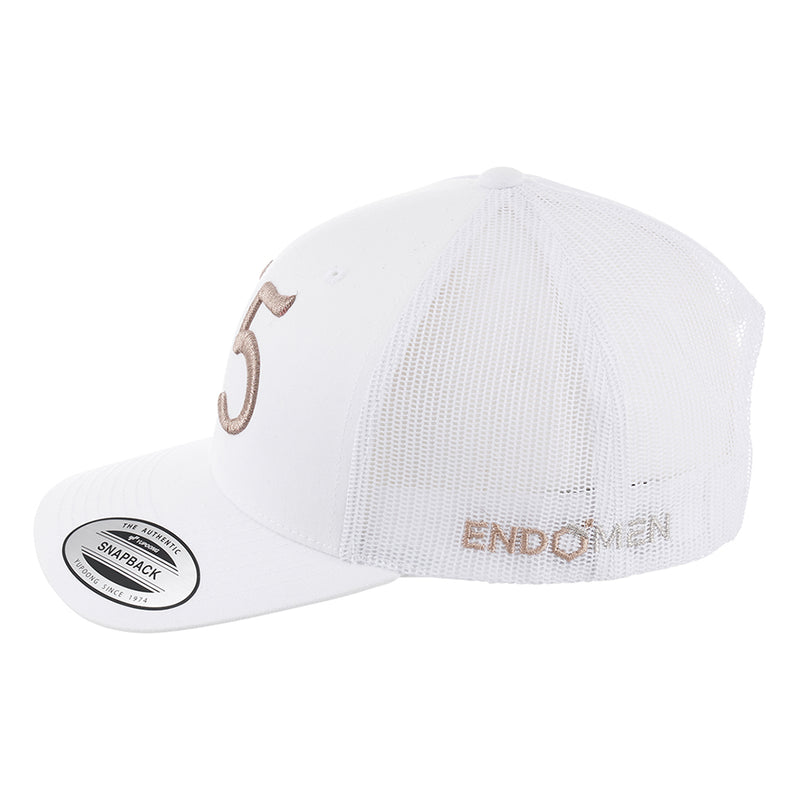 EndoMen '55' in Rose Gold White Trucker Cap - Limited Edition