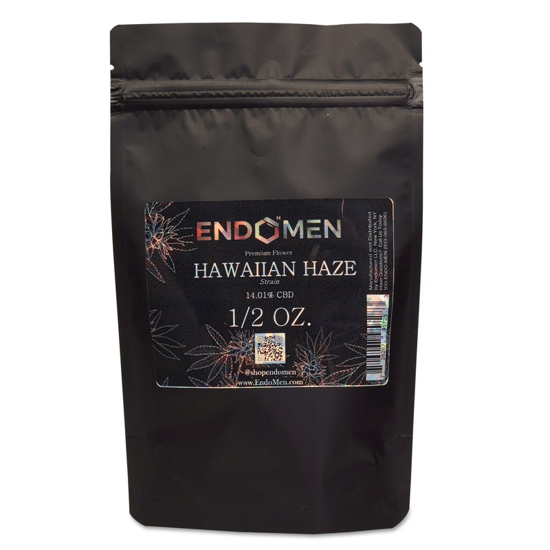 EndoMen Hemp Flower Bud Hawaiian Haze Strain 0.5oz Package