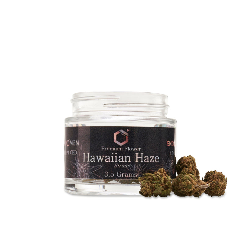 EndoMen Hemp Flower Bud Hawaiian Haze Strain 3.5g Jar